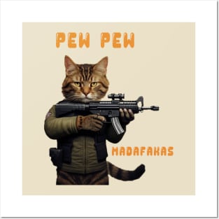 Pew Pew Madafakas - Vintage Angry Crazy Cat Posters and Art